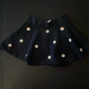 Girls blue skirt with white polkadots
